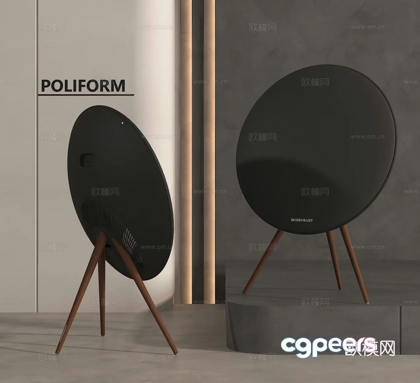 Audio floor-standing speaker 3d model