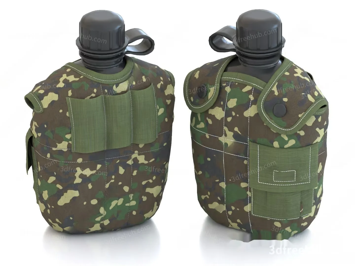 Camo Water Bottle Holder 3D Model – 19256 – VRAY Render