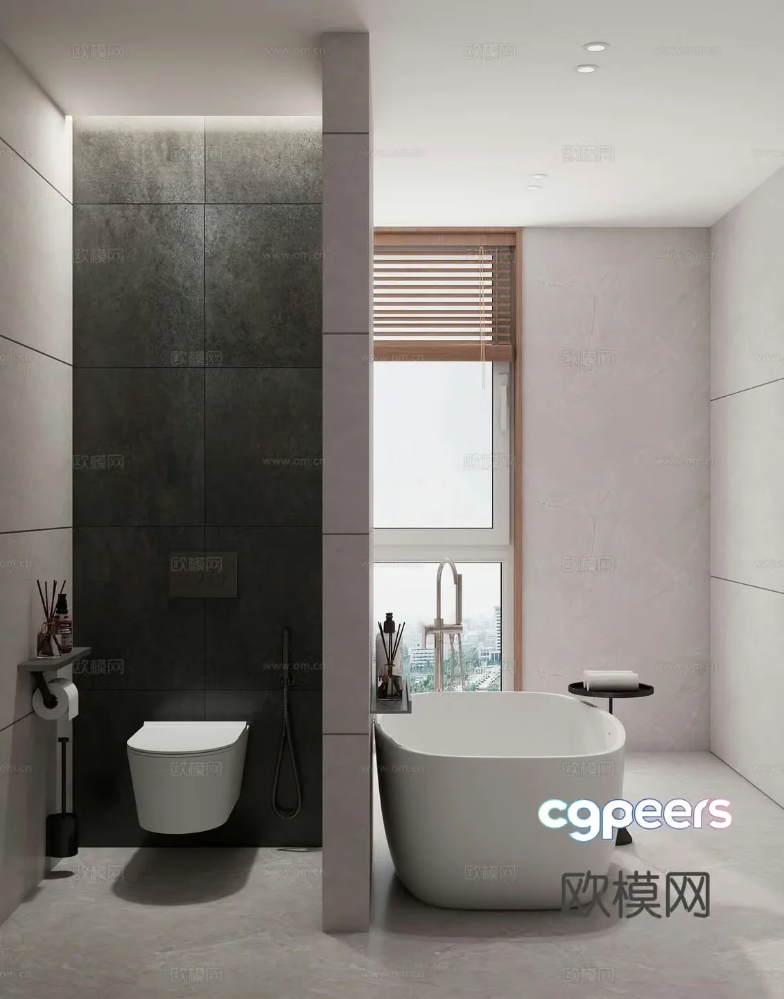 Modern bathroom bathroom 3d model