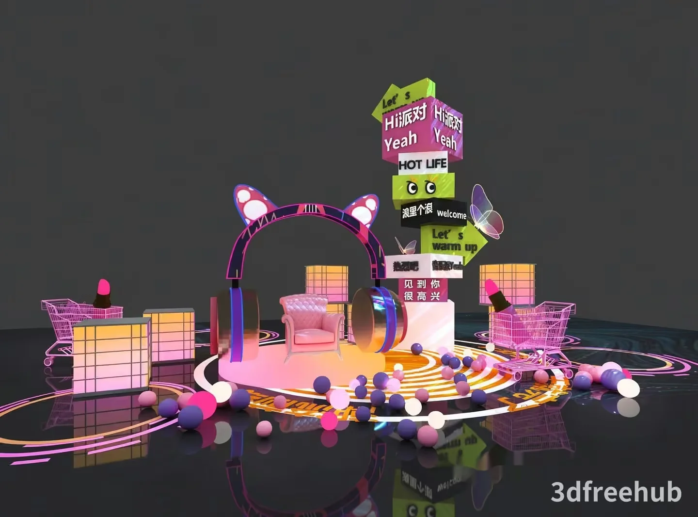 3Dfreehub 3D Model – 22025 – VRAY Render