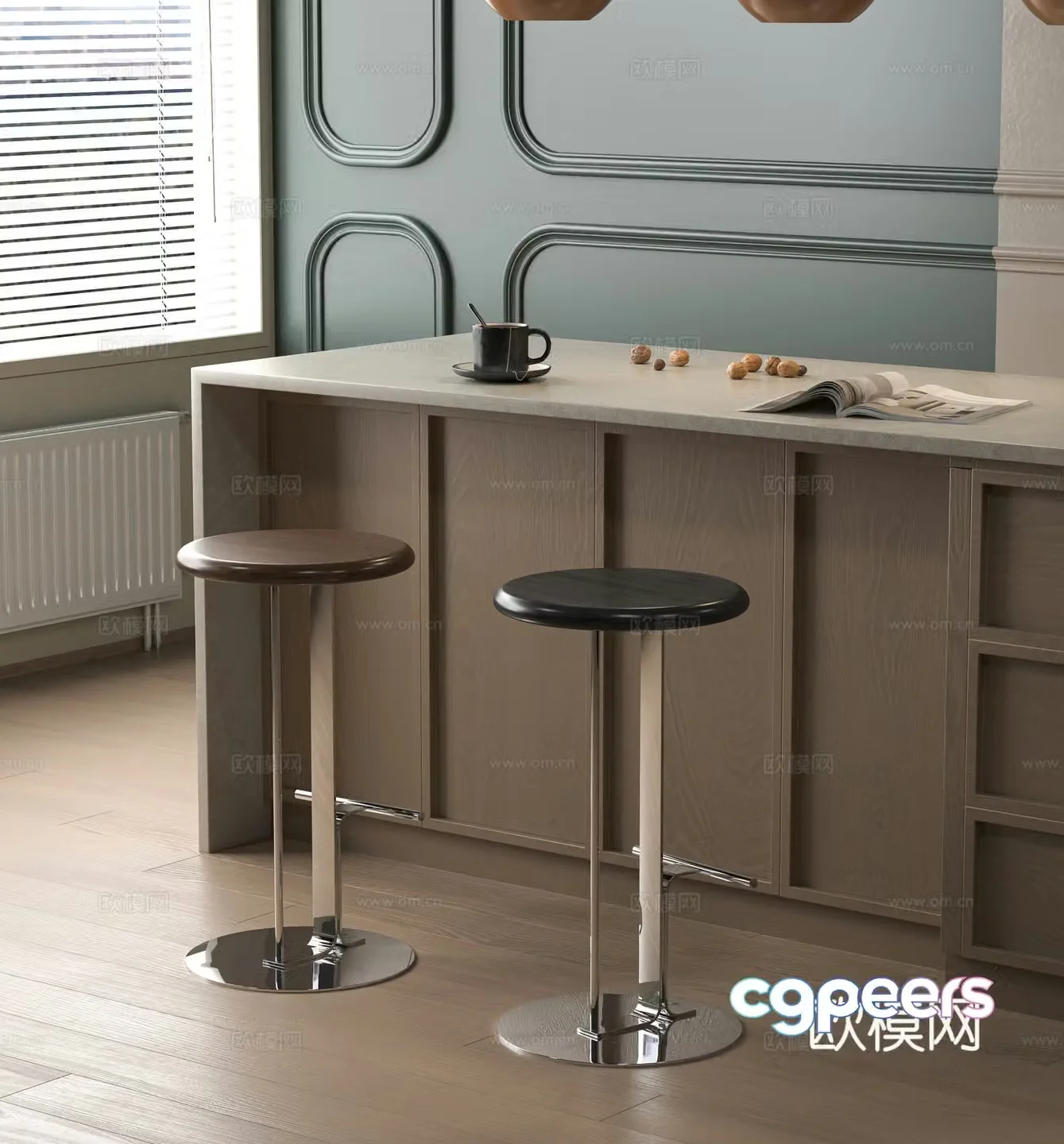 Modern bar chair 3d model
