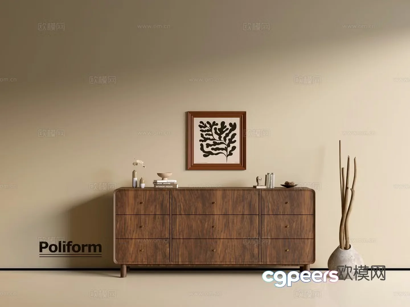 Modern wood grain cabinet ins wind minimalist wind cabinet whole cabinet sideboard balcony cabinet storage 3D model