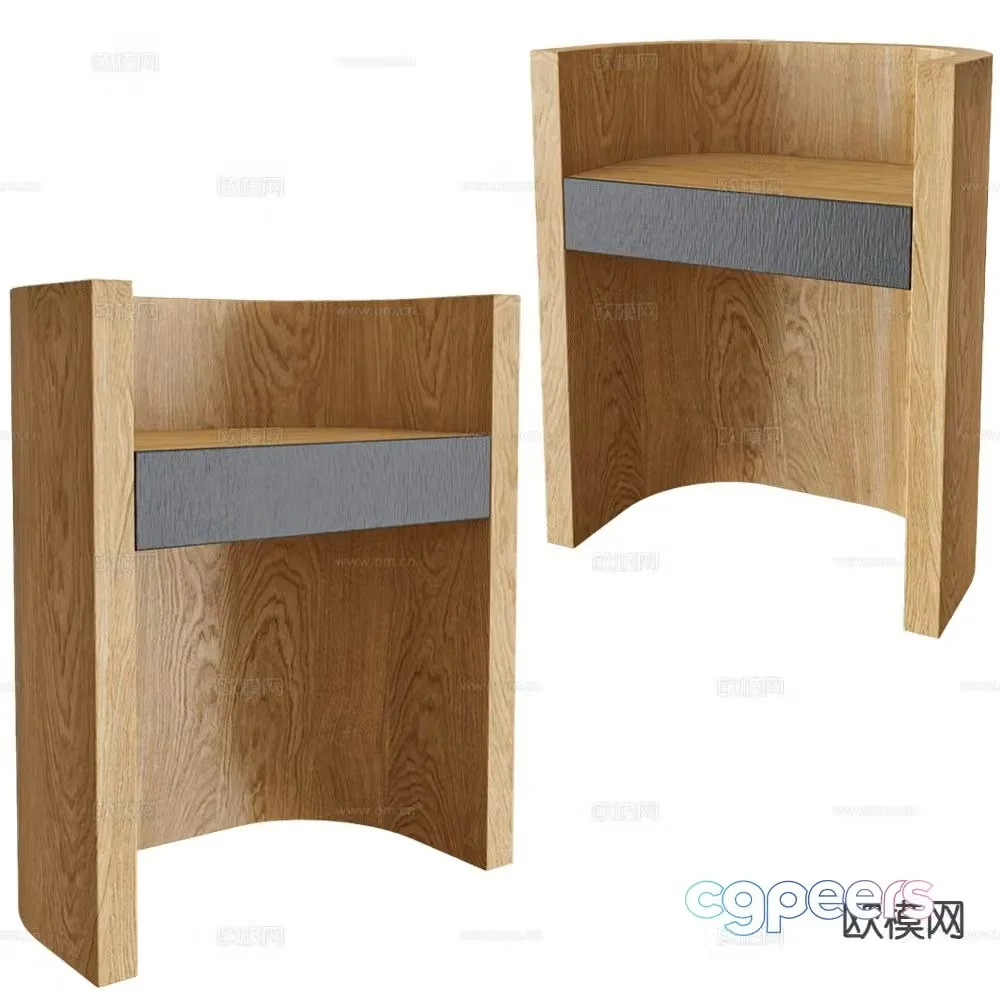 Modernature log wind corner table side table 3d model