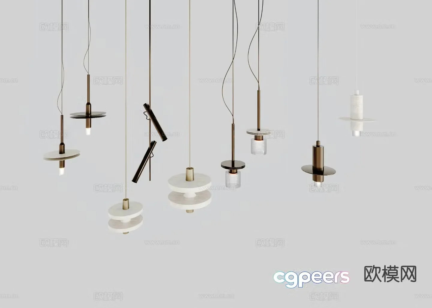 Bedside small chandelier 3d model