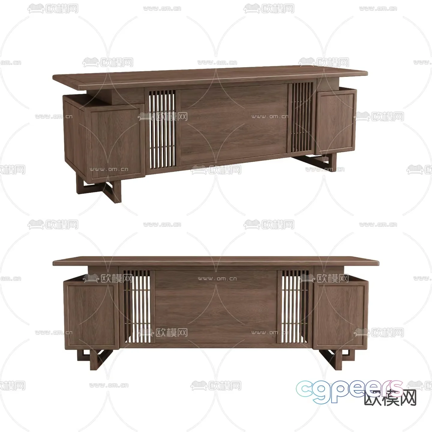 A Wooden Sideboard 3D Model – 8120 – VRAY Render