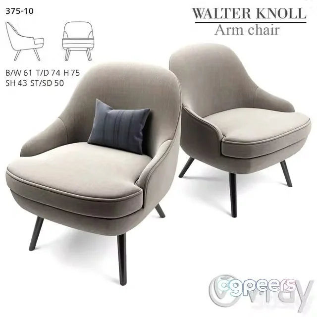 3ds Max Free – 375 walter knoll Armchair