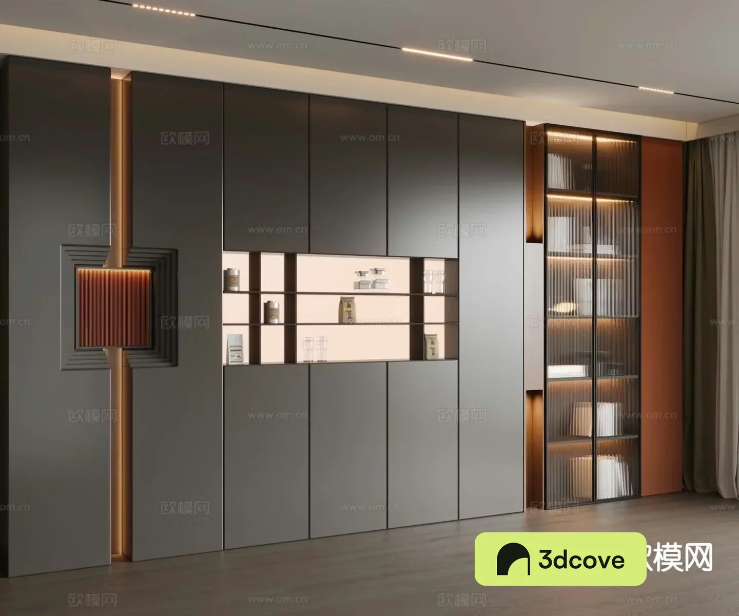 Modern decorative cabinet shelf