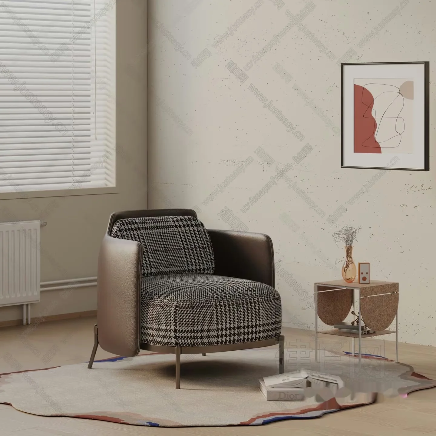 Cozy Living Room 3D Model – 8128 – VRAY Render