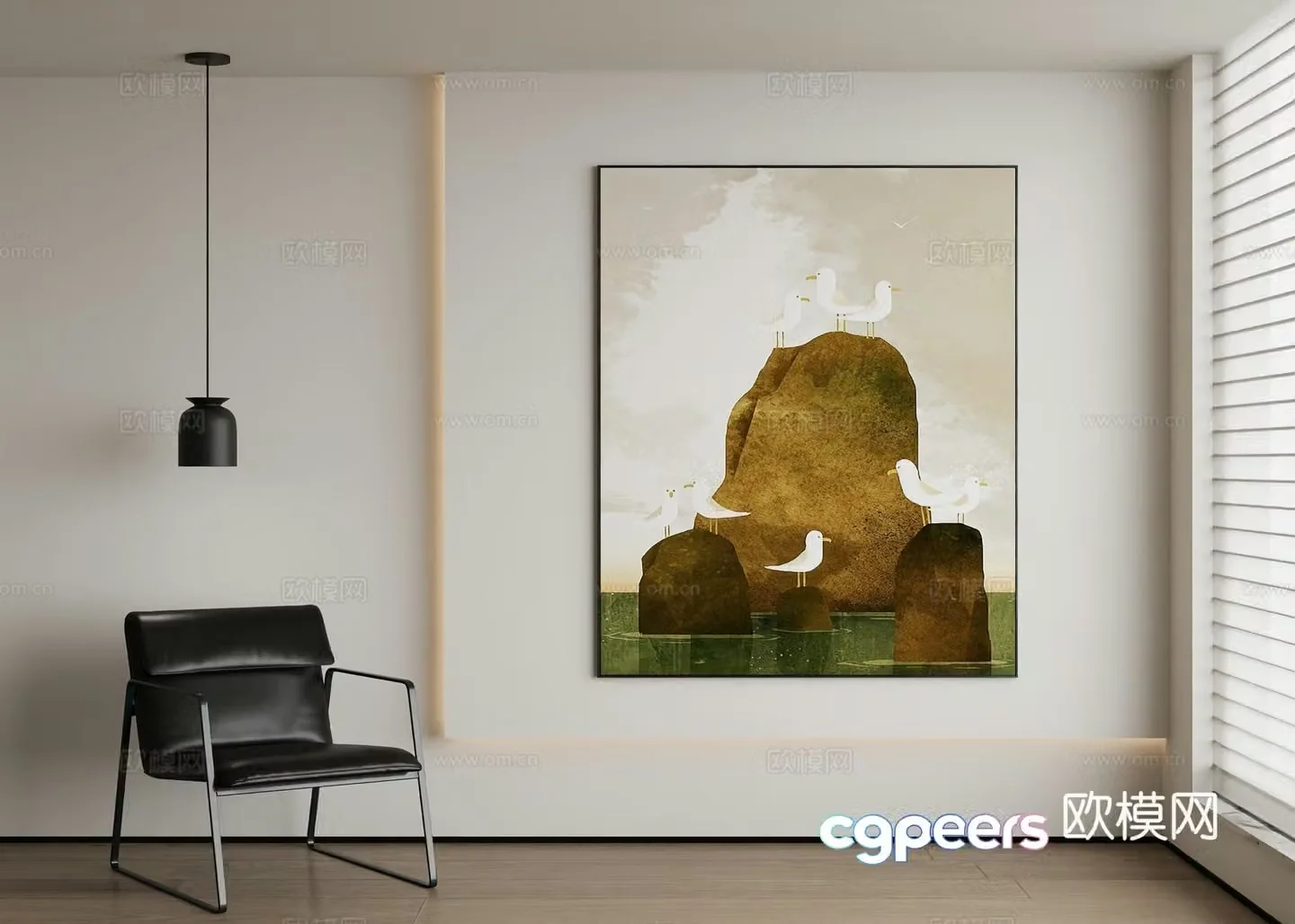 Modern decorative painting 3d model