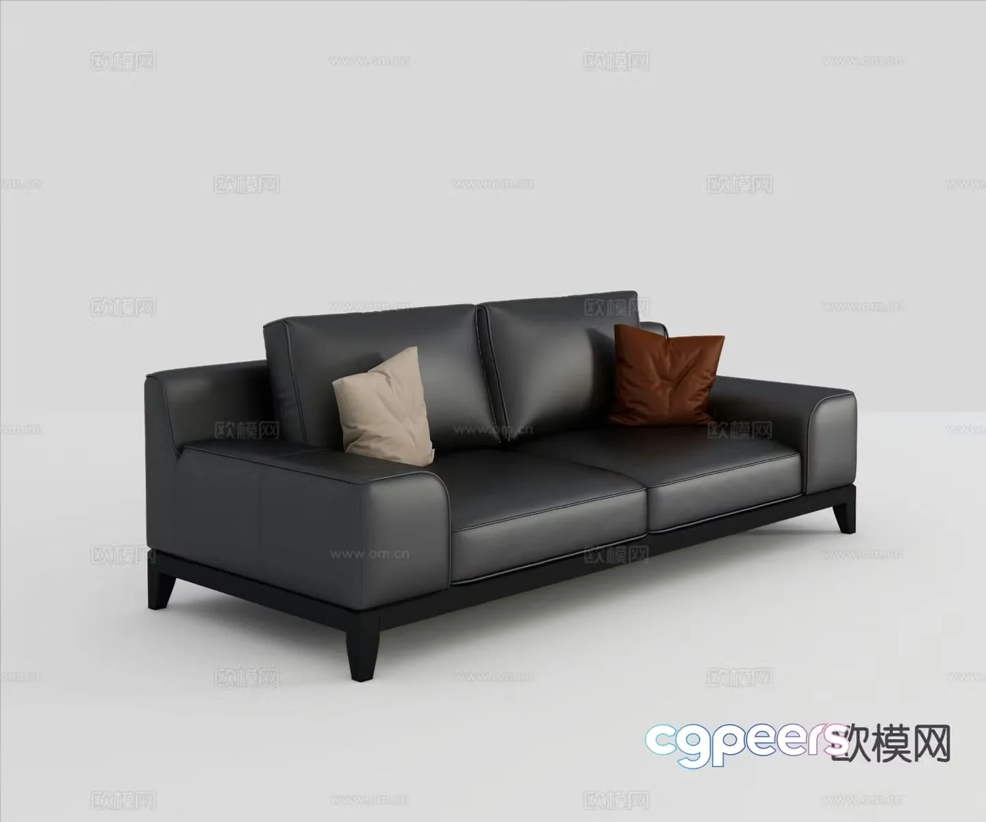 Modern love sofa leather sofa 3d model