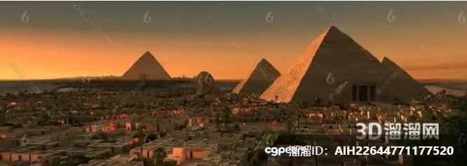 Ancient Egyptian Pyramids 3D Model – 2448 – VRAY Render