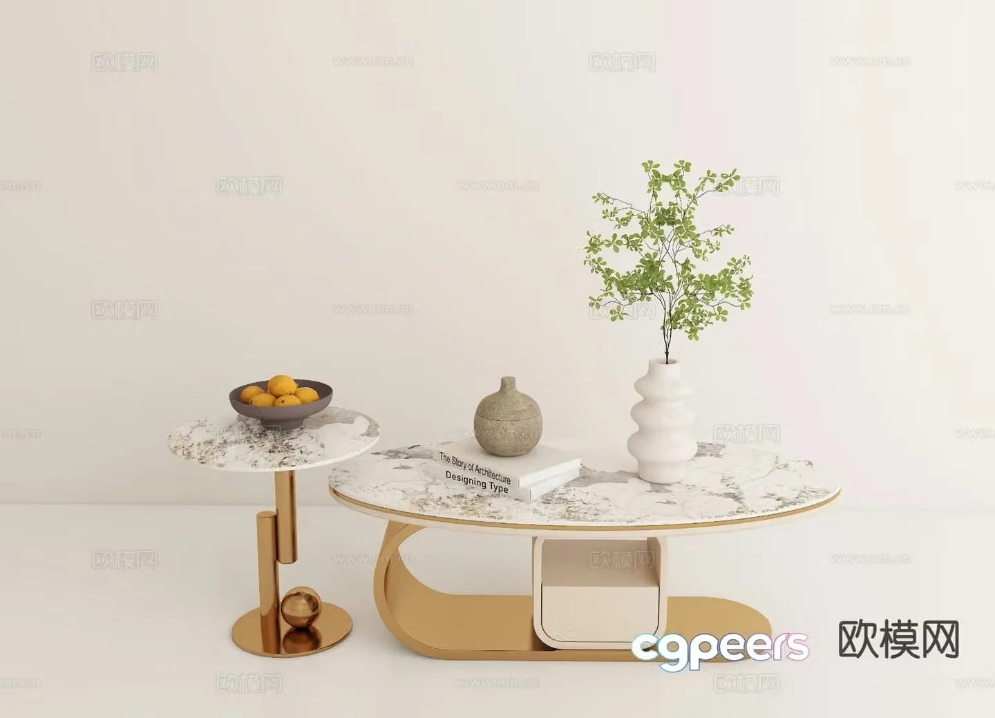 Modern coffee table 3d model