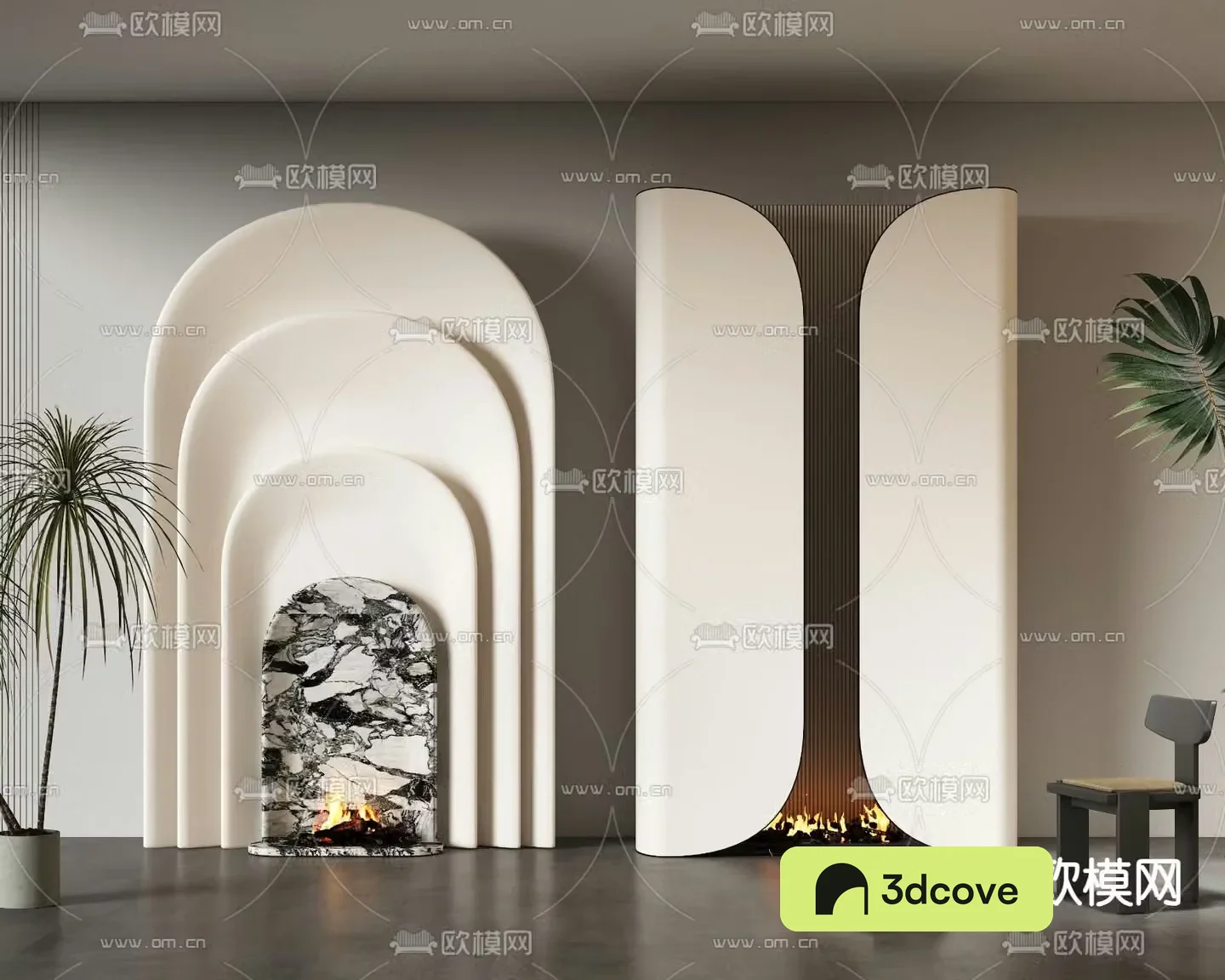 Modern fireplace Decorative fireplace