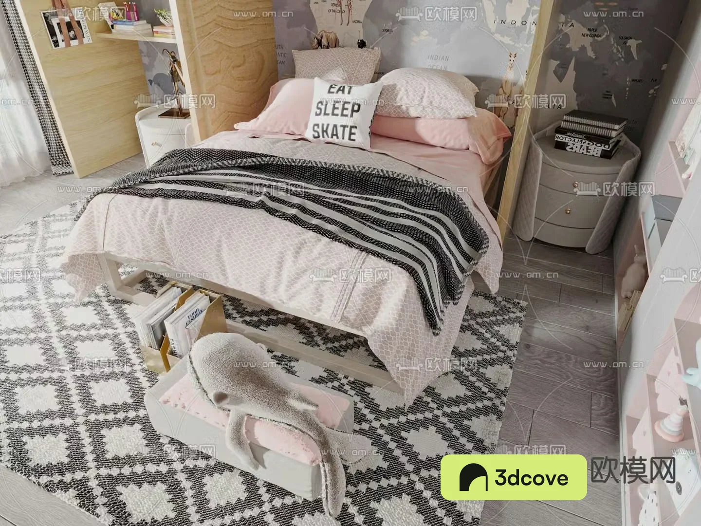 Cream style children’s bed