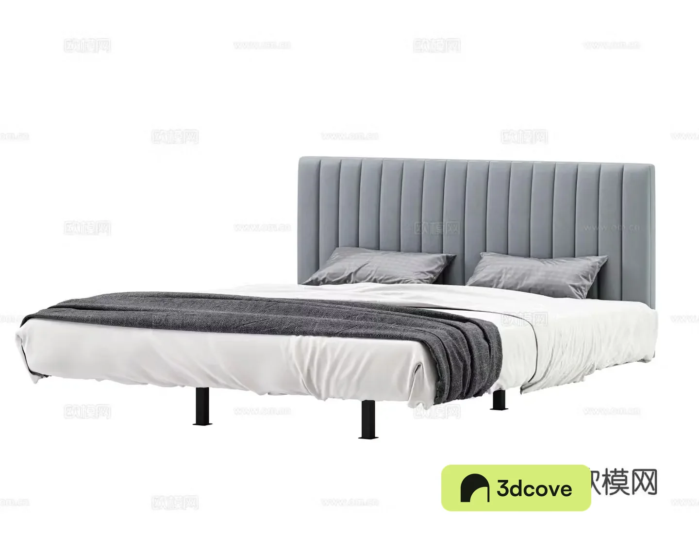 Light luxury double bed suspended bed