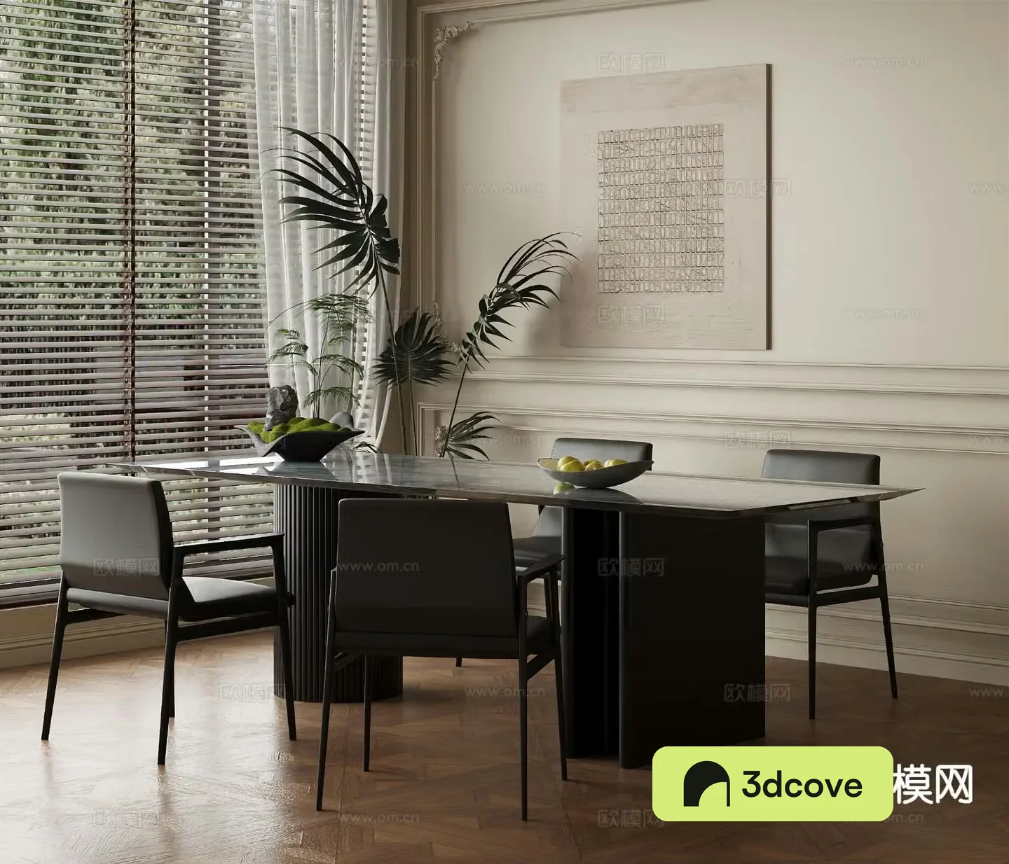 Medieval style dining table and chairs
