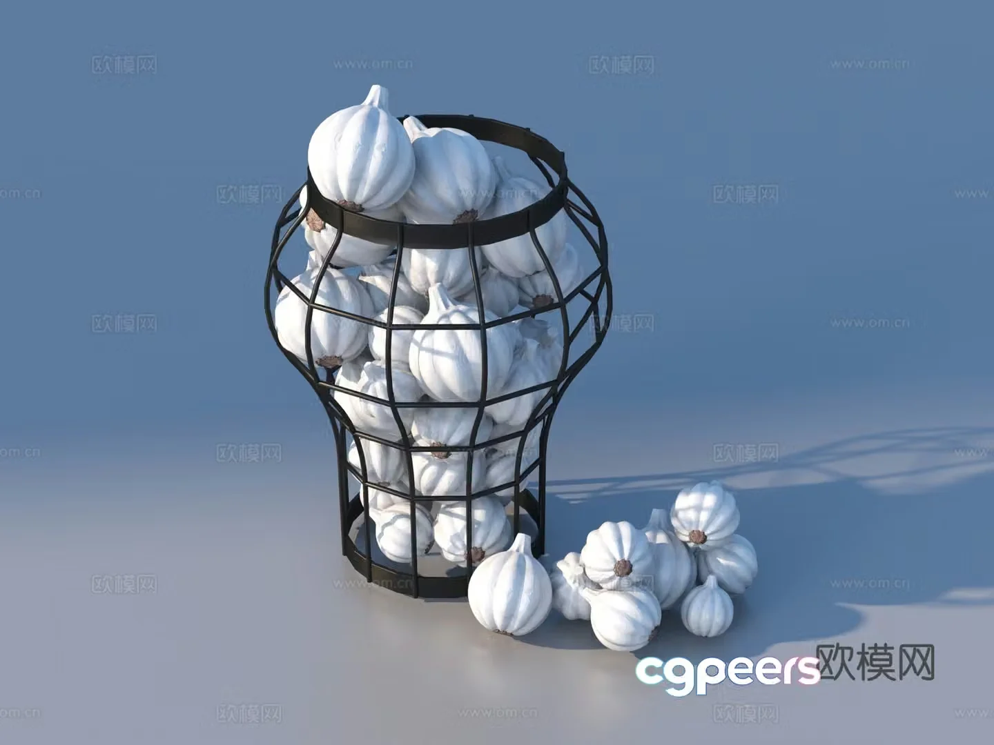 Garlic vegetable ornaments 3D model