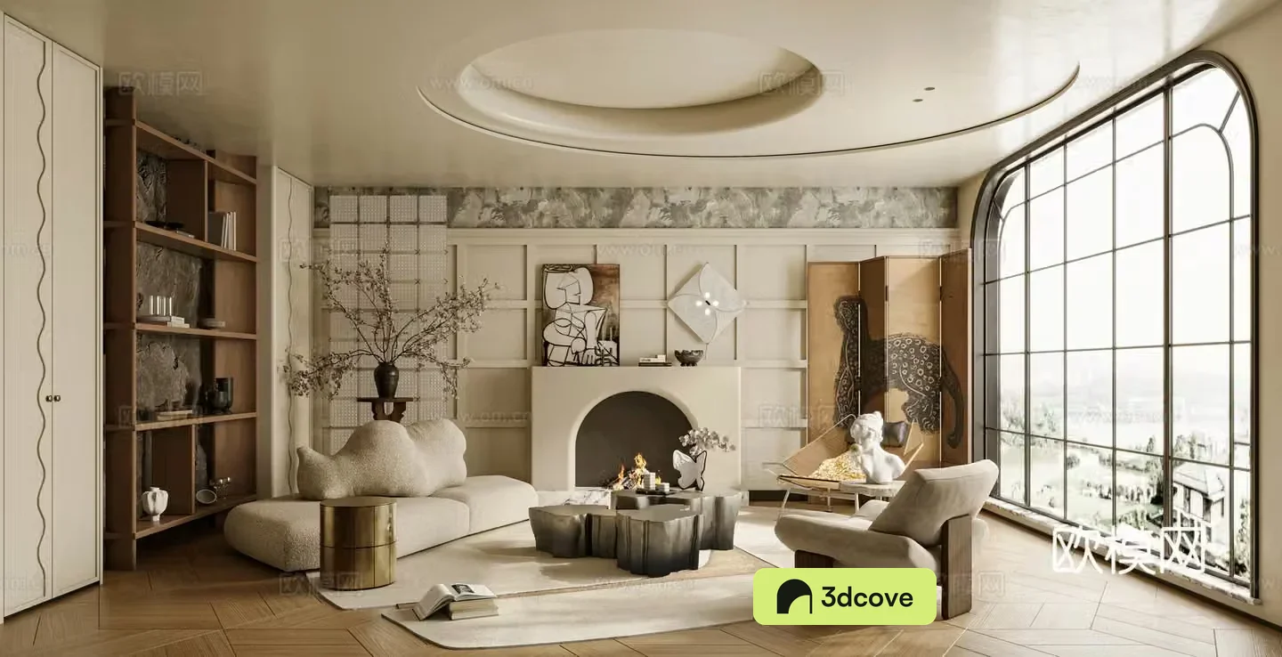 Wasabi Middle Ages Living Room 3D Model