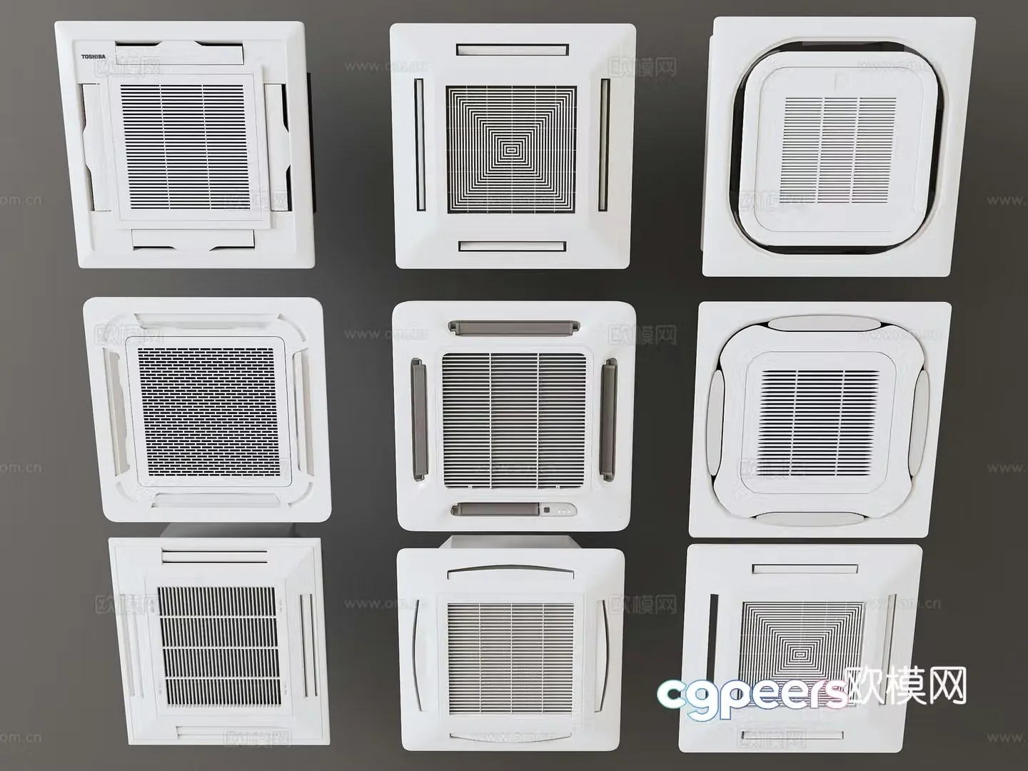 Top air conditioner Top air conditioner Central air conditioner 3D model
