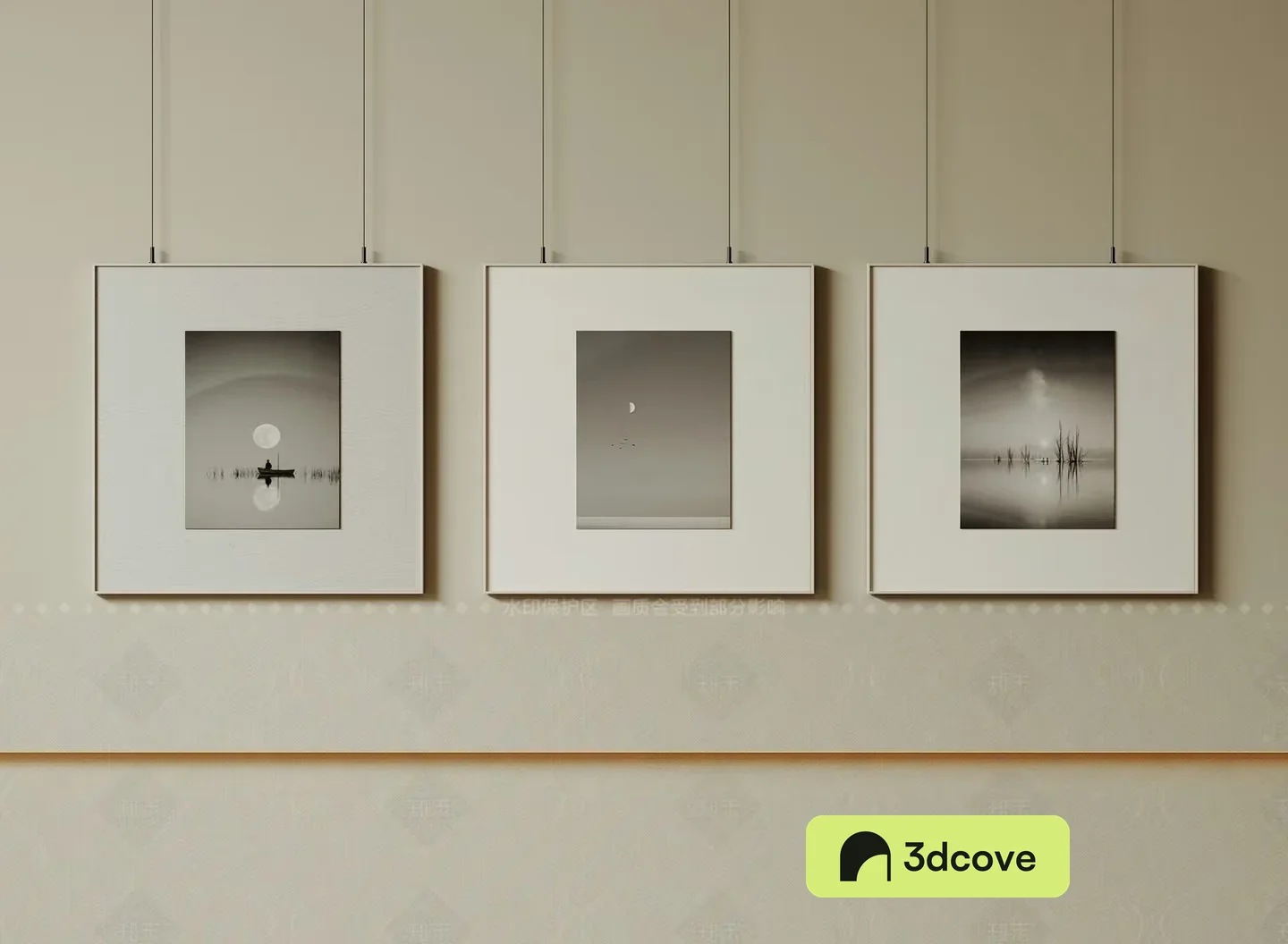 Three Black And White Landscape Photographs