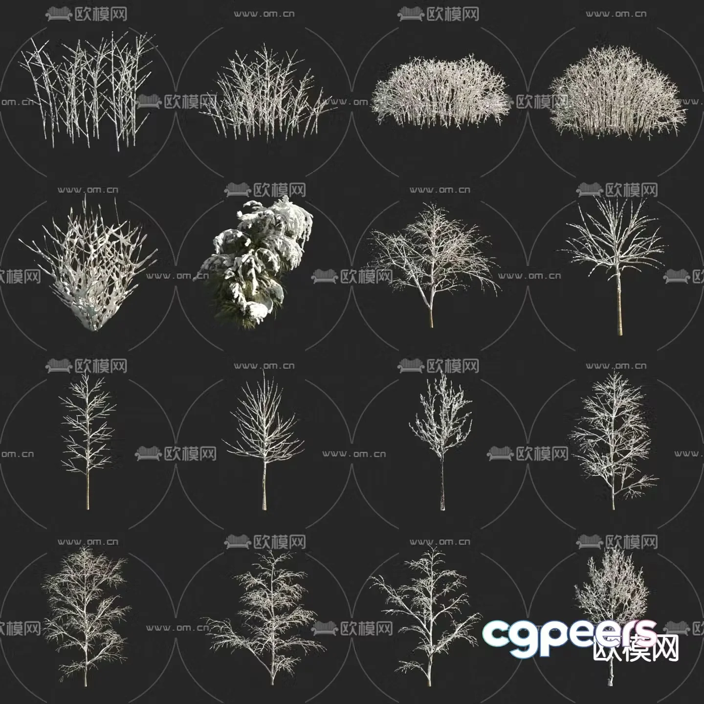 Snow Shrine Snow Scenery Tree Winter Plant Winter Tree 3D Model