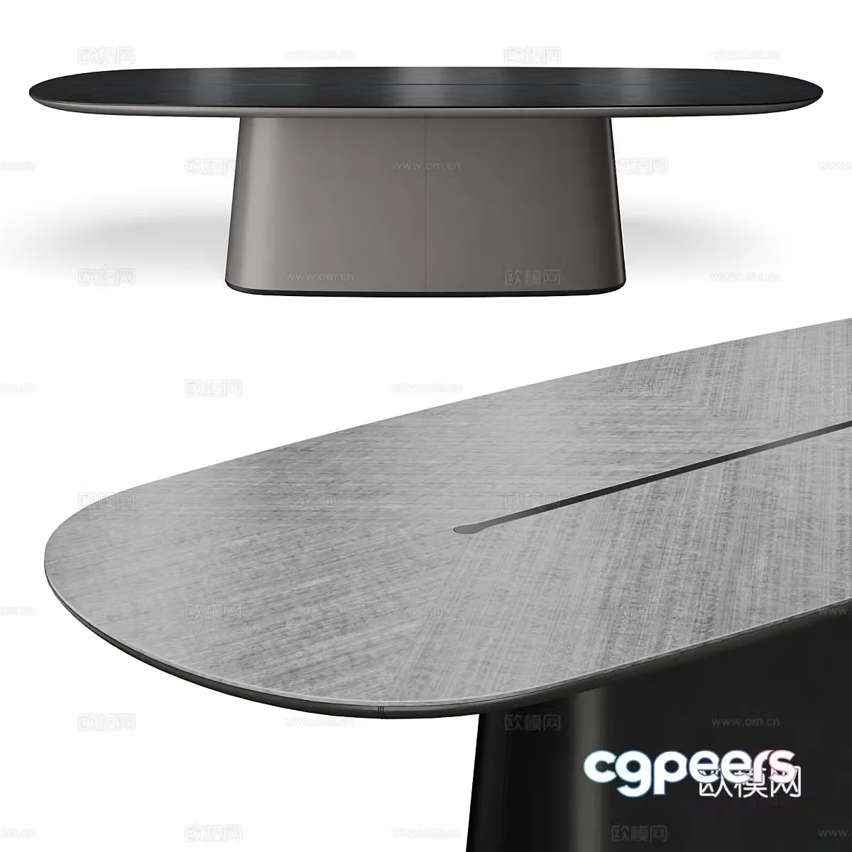 Modern Italian light luxury FIFTYFOURMS dining table 3D model