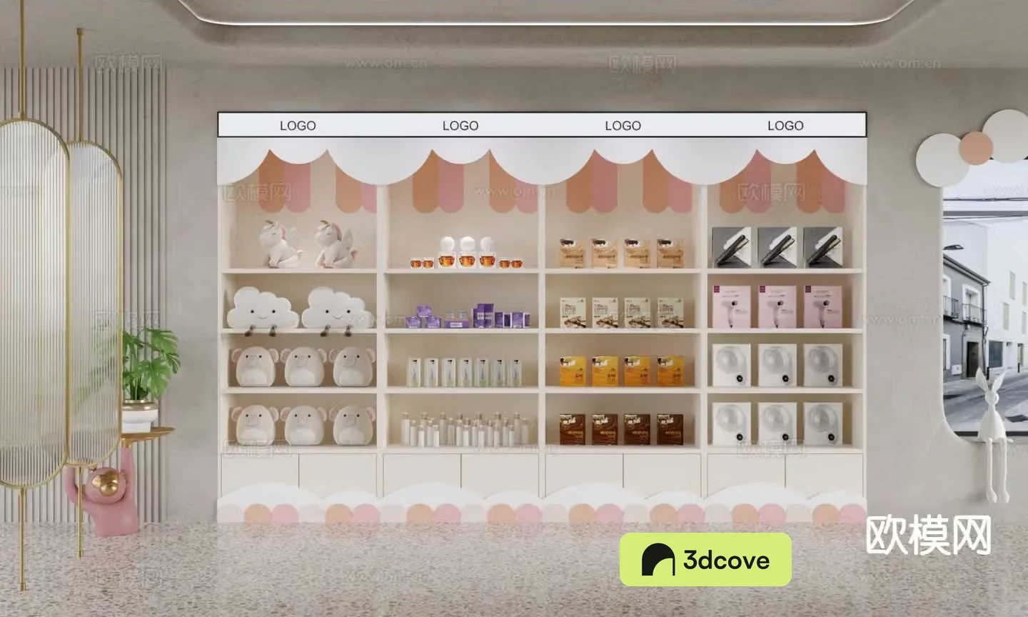 Display shelf product showcase