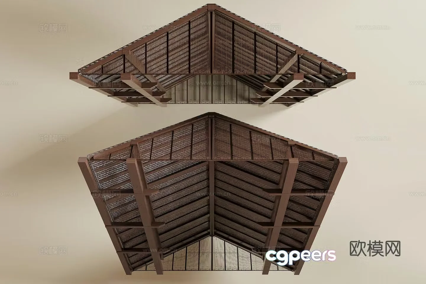 New Chinese style ceiling 3D model