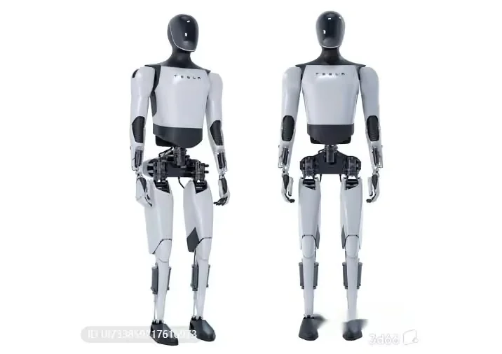 Two Tesla Humanoid Robots 3D Model – 15977 – VRAY Render