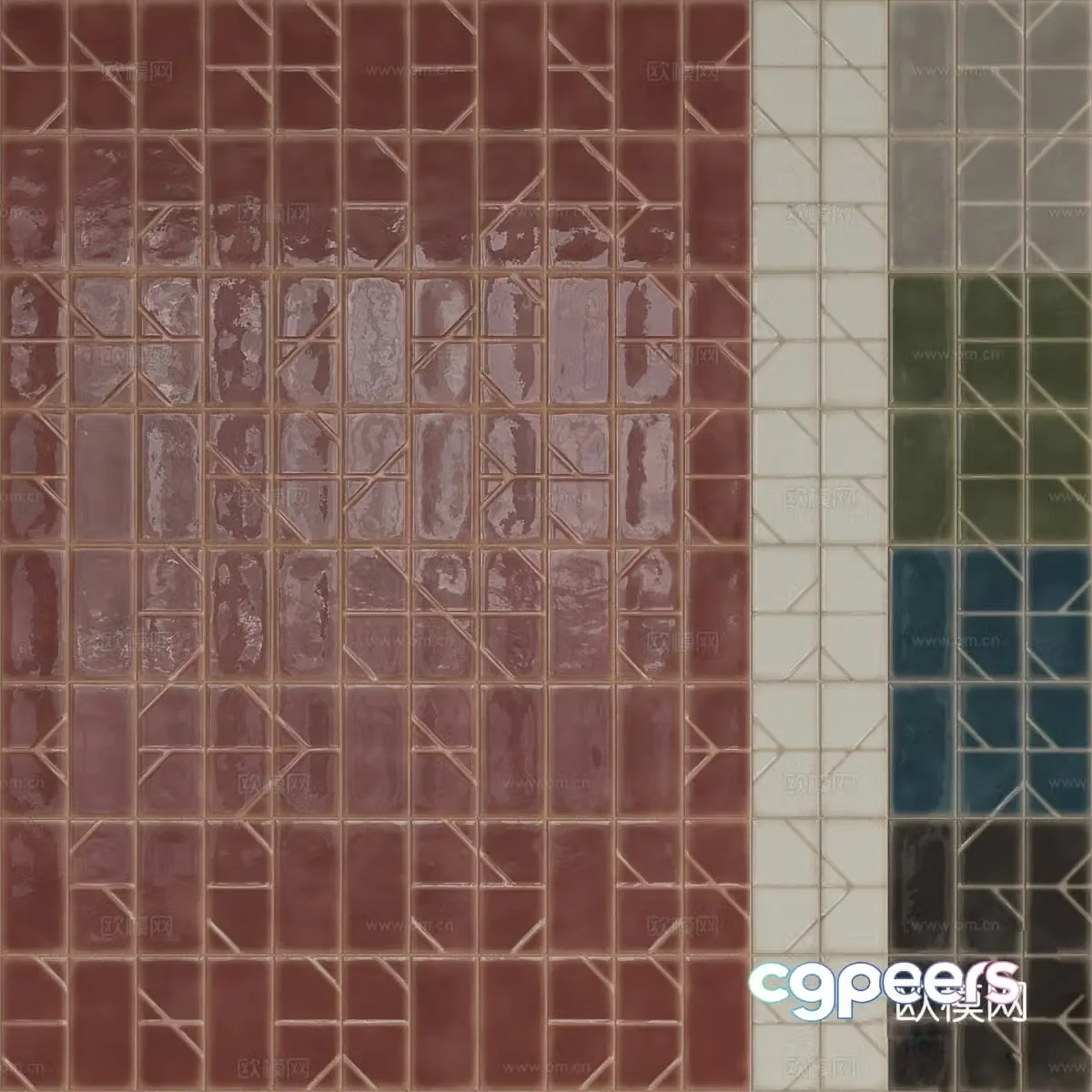 3D model of floor tiles