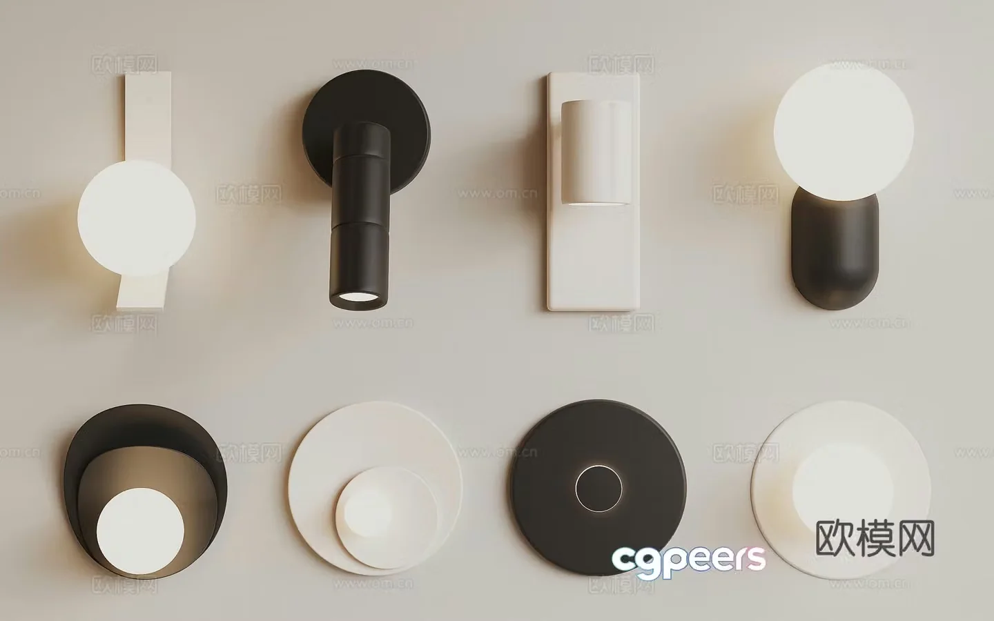 Modern wall light 3d model