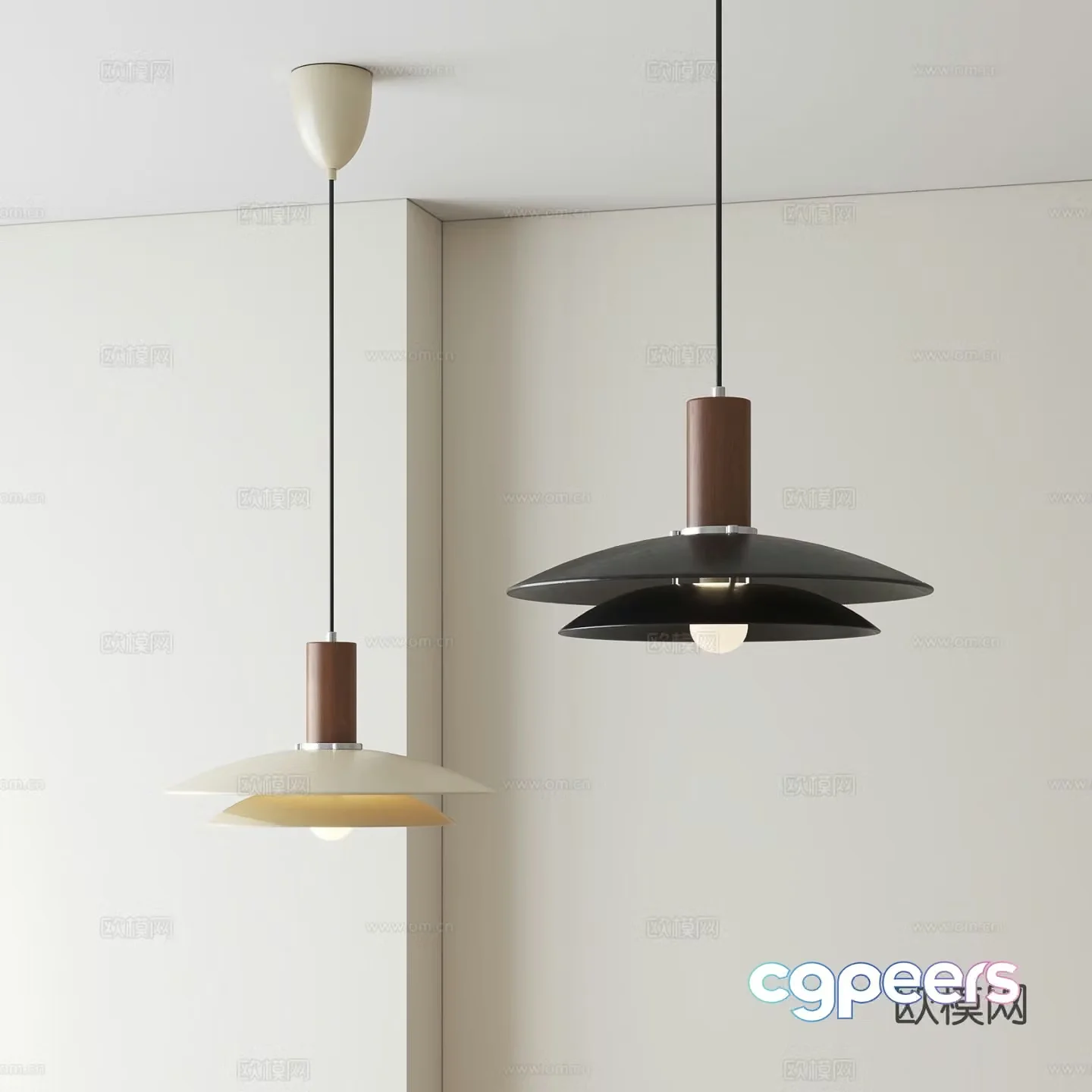 Modern UFO Restaurant Chandelier 3d Model