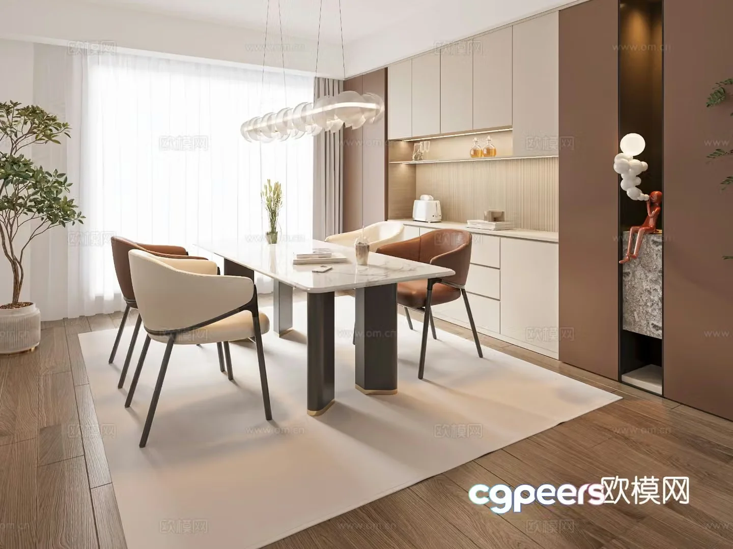 Italian home restaurant 3d model