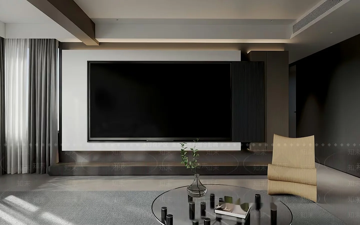 Modern Living Room 3D Model – 20432 – VRAY Render