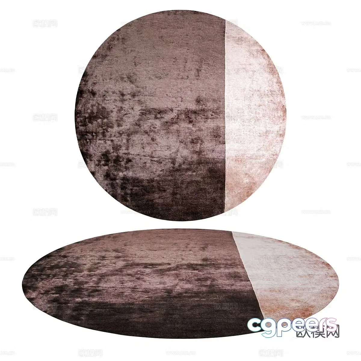 Modern minimalist round carpet Carpet Simple carpet Living room carpet 3d model