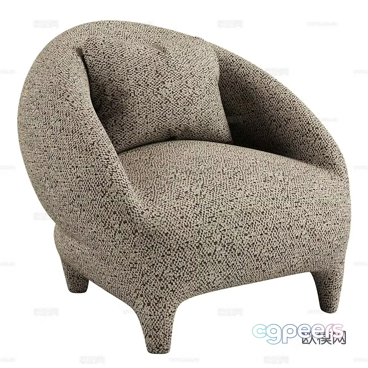 Modern single sofa 3d model