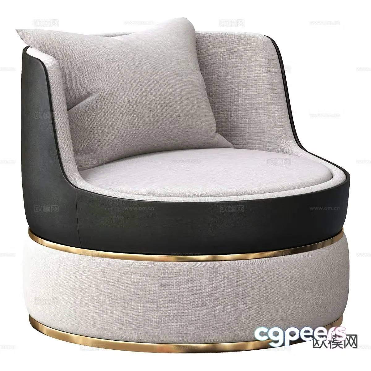 Single sofa armrest sofa 3d model