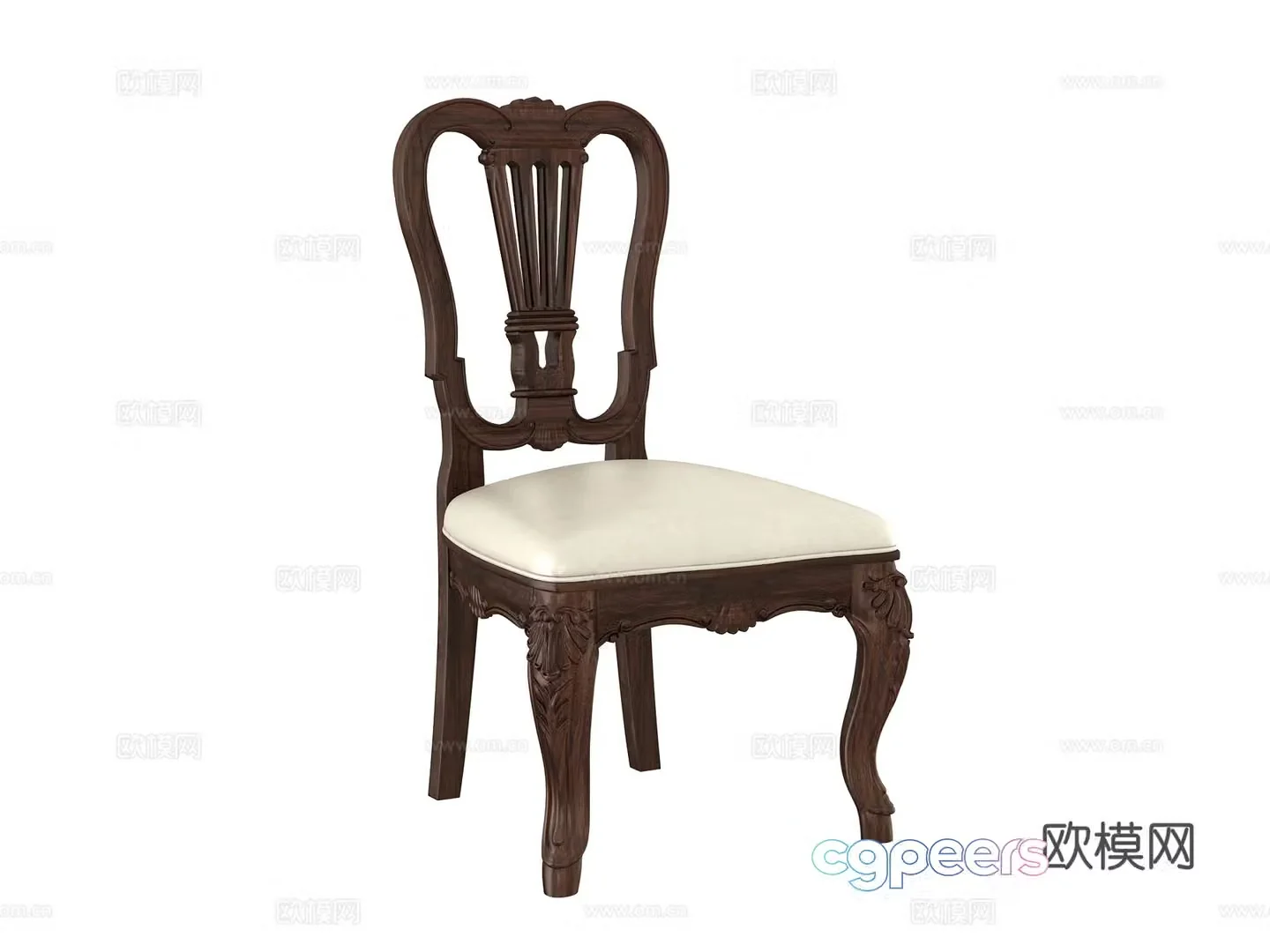 American chair dining chair 3d model