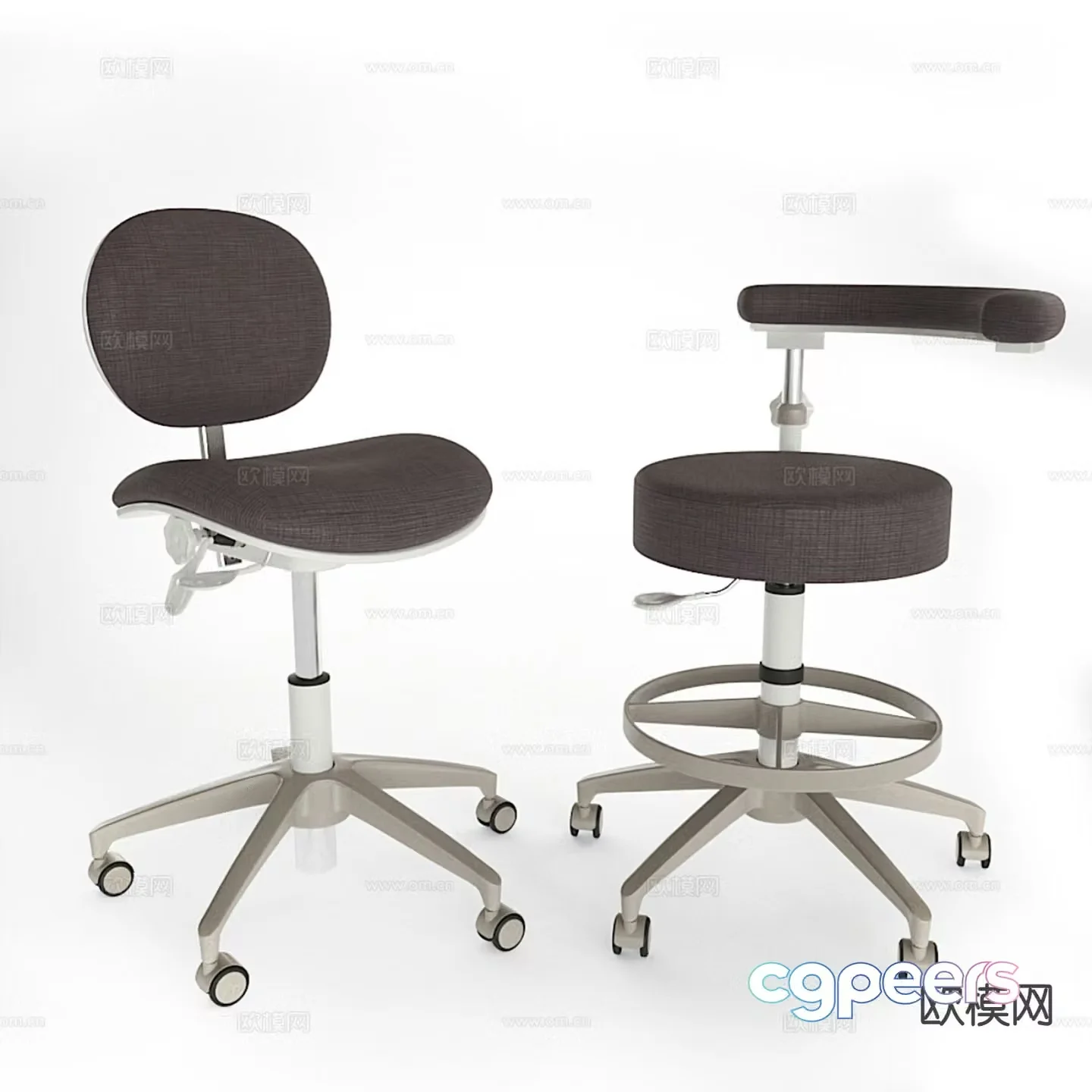 Modern office chair staff chair conference chair 3d model