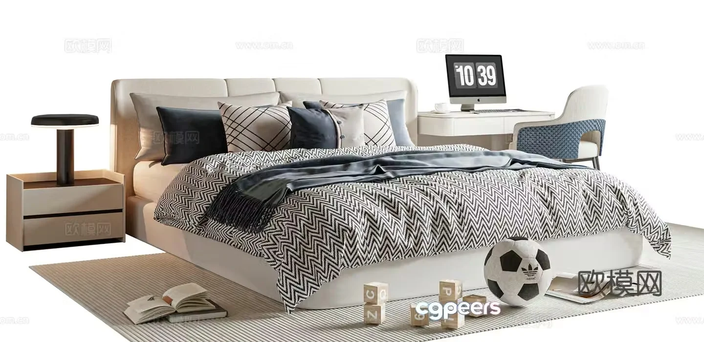 Modern children’s bed 3d model