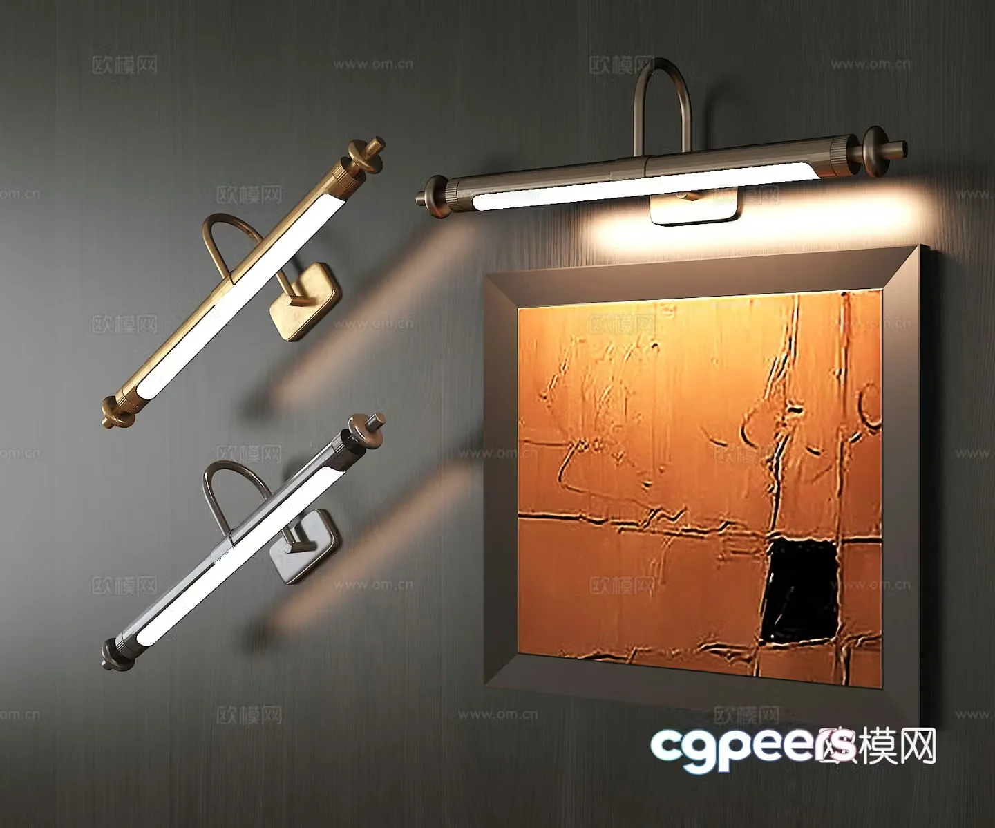Wall lamp One-line lamp Decorative lamp 3D model
