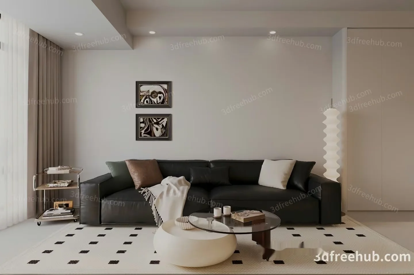 Modern Living Room 3D Model – 18910 – VRAY Render