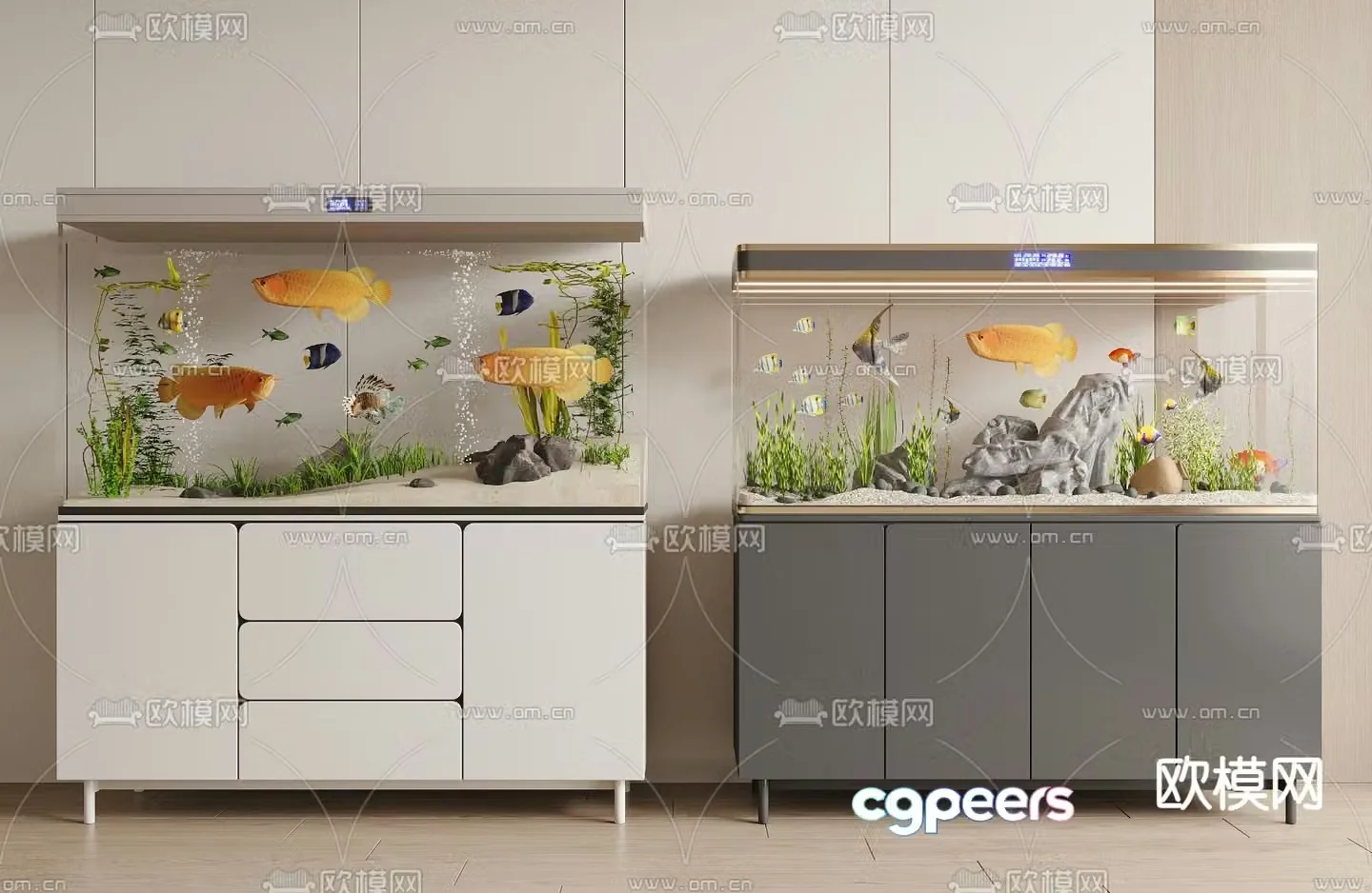 Fish tank Aquarium 3d model