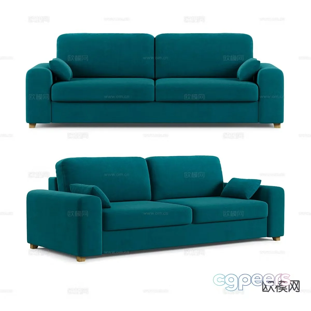 Nordic loveseat 3d model