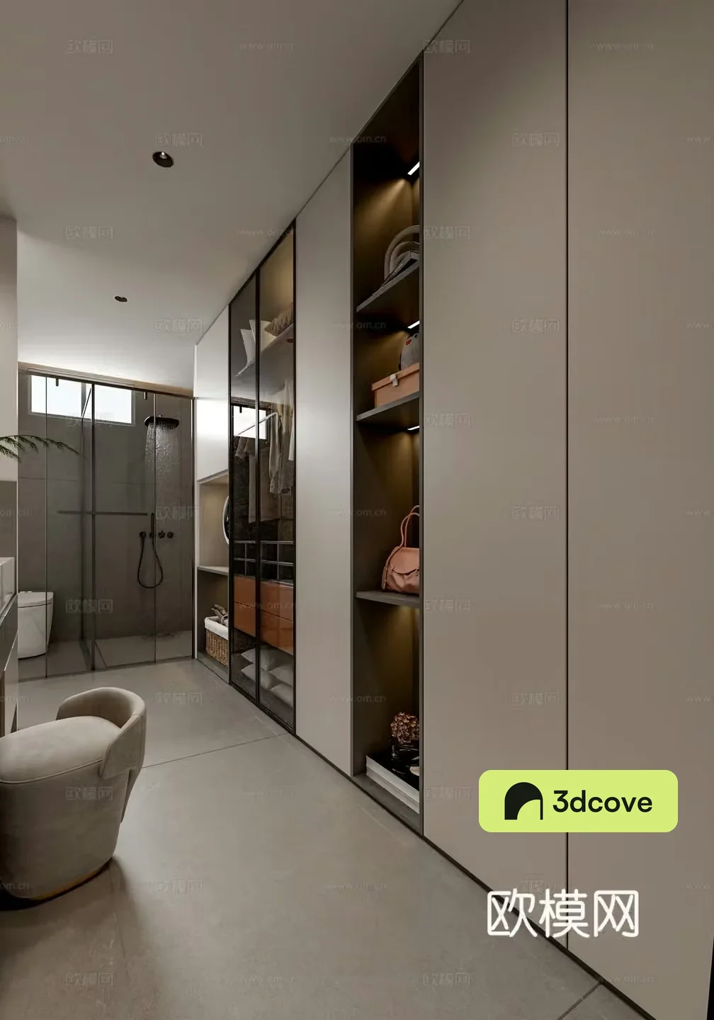 Modern cloakroom bathroom