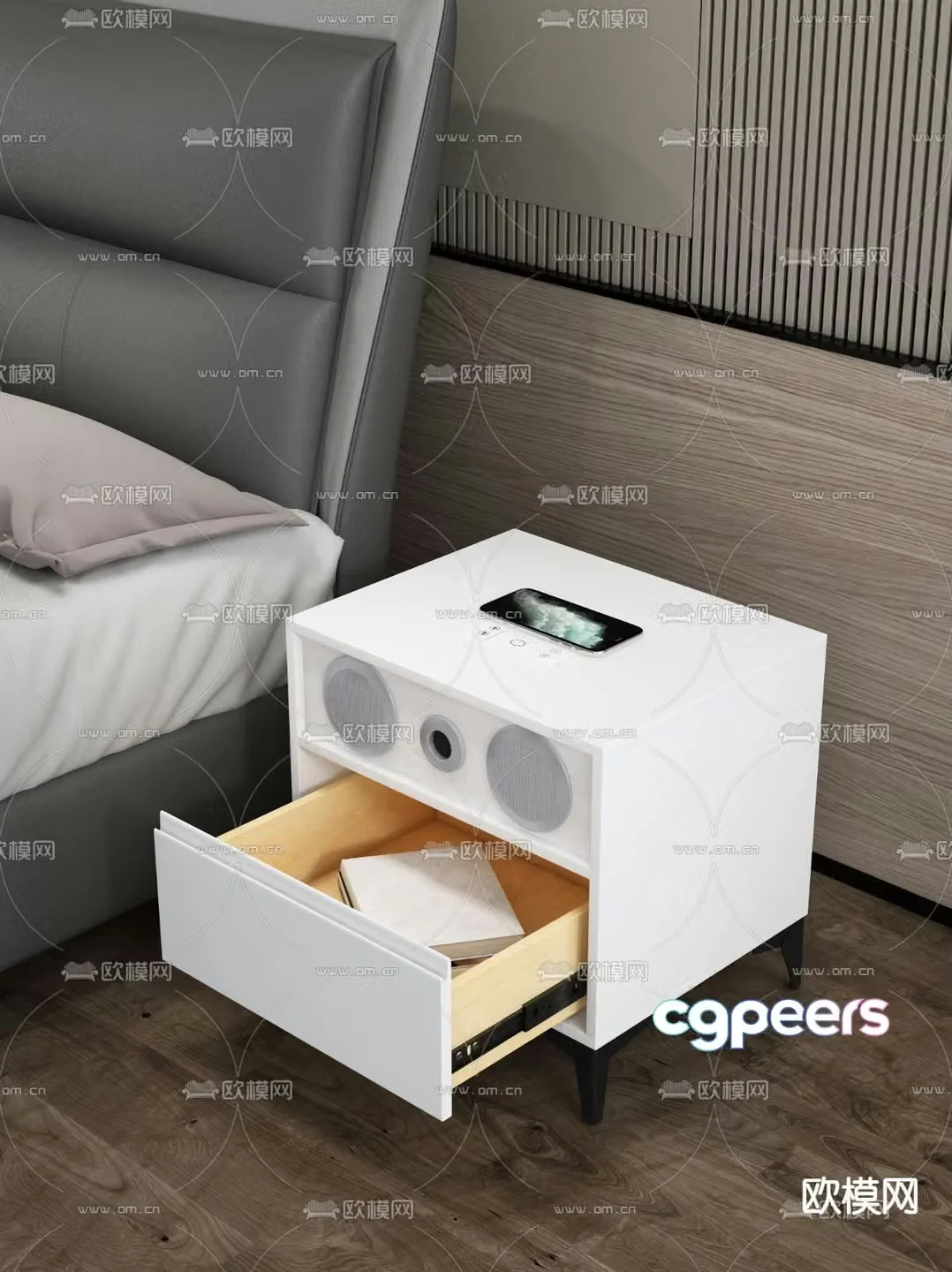 Modern bedside table 3d model