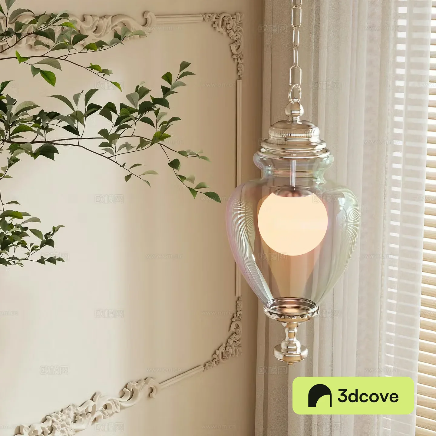 Modern glass vase chandelier