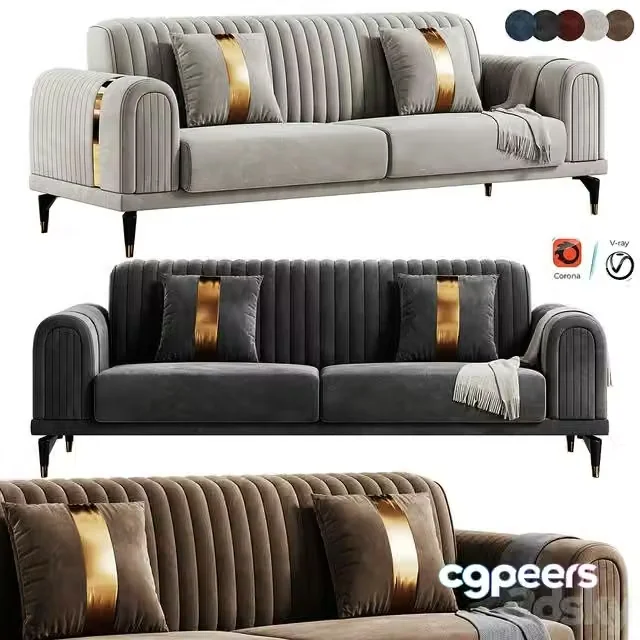 3ds Max Free – FH 5020 Luxury Italian Sofa