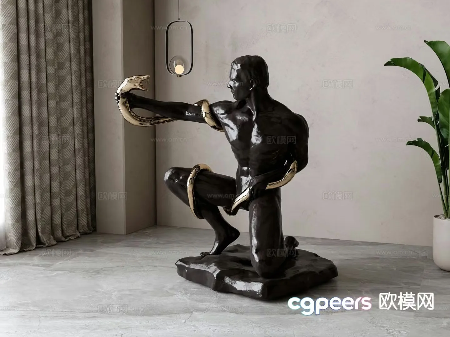 European character sculpture ornaments 3D model