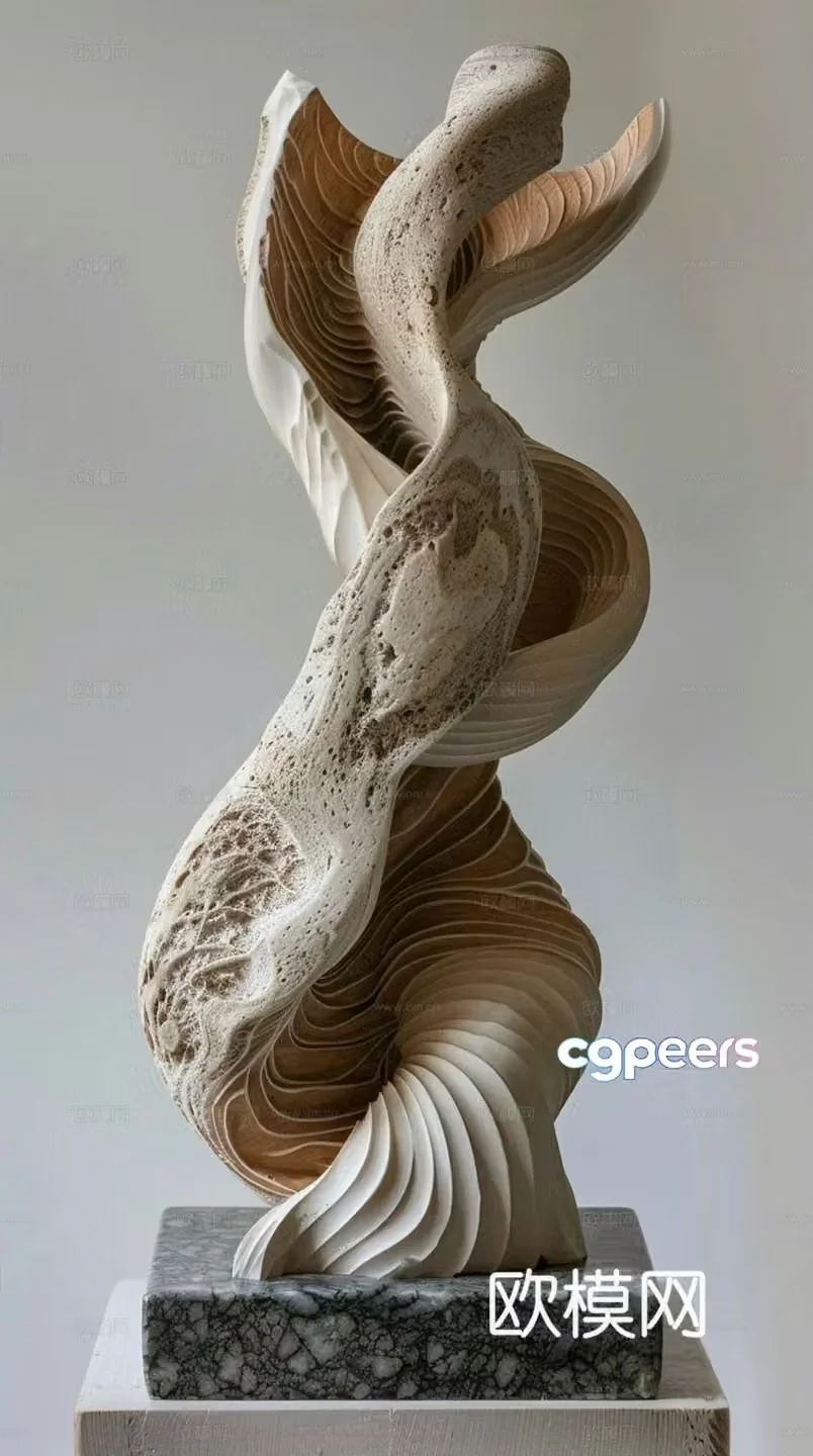 Modern art installation Sculpture ornaments Minimalist art installation Modern wooden ornaments Special ornaments 3D model